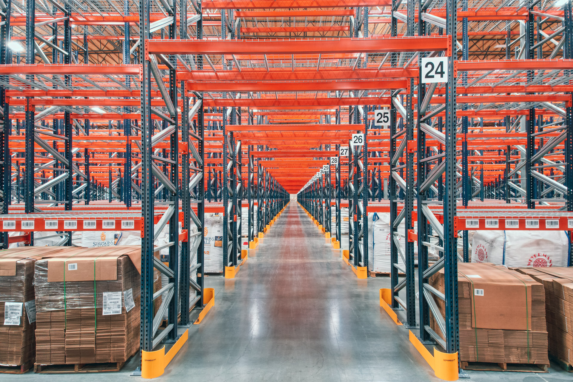Industrial pallet racking installation in Murray warehouse